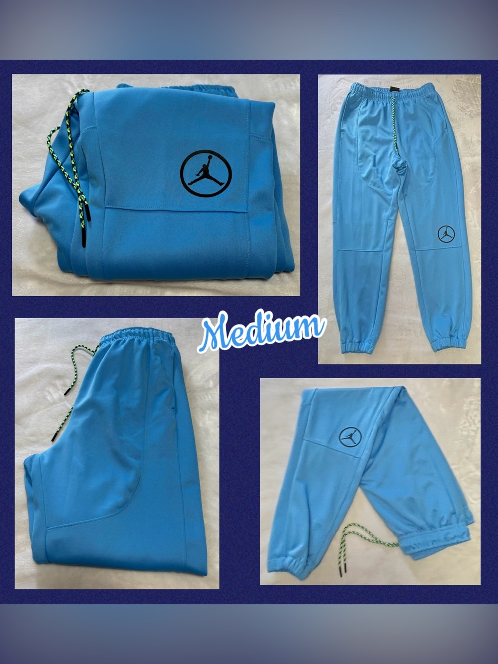 Jordan Flight Jumpman Warm Up Jogger Pants University Blue Men's Medium
